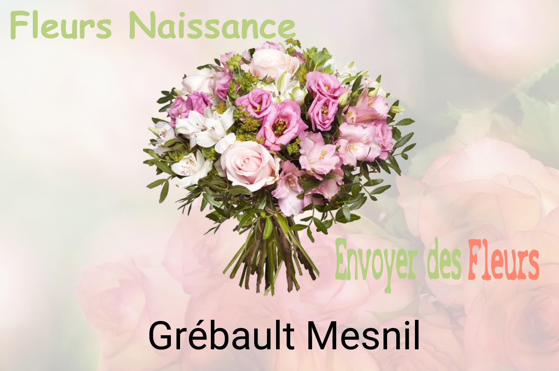 Bouquet de fleurs de naissance livré à Grébault-Mesnil